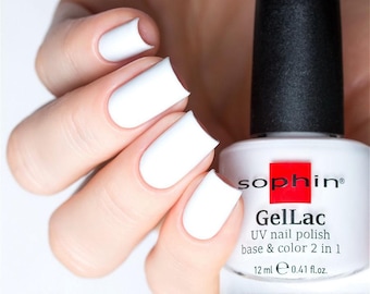 GelLac Nagellack Basis & Farbe Schritt 1. Klassischer weißer Gel Lack. cremige Textur. ohne uv-led-lampe zu verwenden. einwöchige Maniküre. 0654