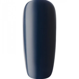 Dark blue nail polish, Sophin 0245, indigo glossy finish, vegan cosmetics, trendy nails. image 3