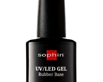 Sophin UV/Led Rubber Base. Elastic medium-thick consistency. Excellent adhesion and durability.