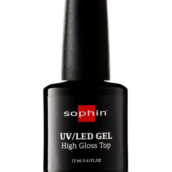 Sophin UV/Led Gel High Gloss Top. Top coat protects against chips, prolongs the durability of manicures and pedicures.
