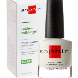 Kalciumbaserad gel. Nagelförstärkare för svaga, tunna och sköra naglar. Återställande nagellack.