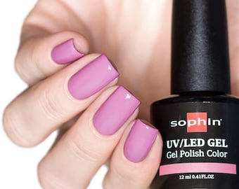 Pastellrosa Gelpolitur. Sophin 0732 Rosenblüte. Spektakuläre glänzende Glanz, lebendige Farbe, erstaunliche Haltbarkeit.