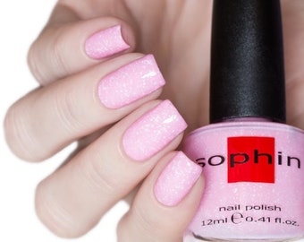Pink Speckled Nail Polish, Light Trendy Lacquer - Vegan Friendly