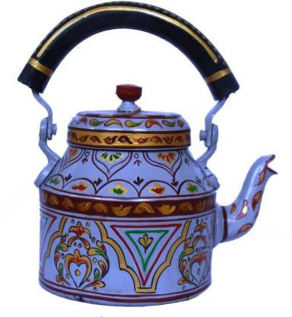 Indian Tea pot Tea set Tea kettle Aluminium pot Indian Etsy