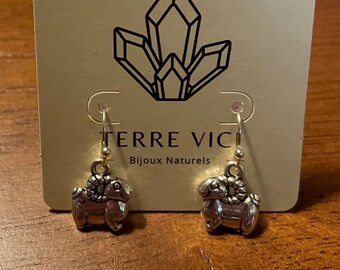 Earrings: Ram (Sterling Silver Earring Wires)