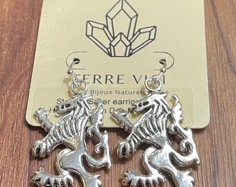 Earrings: Medieval Dragons (Sterling Silver Earring Wires)