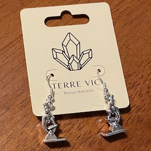 Earrings: Microscope (Sterling Silver Wires)