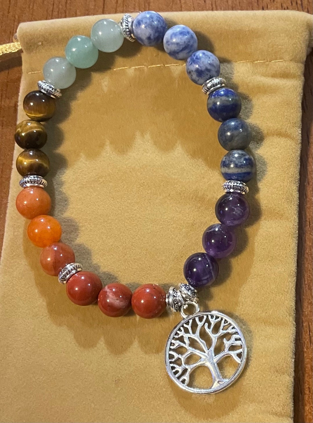 Chakra Stretch Bracelet: Tree of Life - Etsy