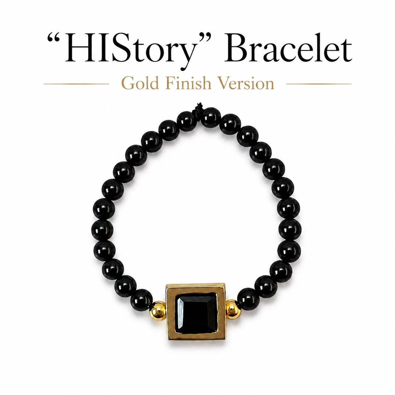 HIStory」ブレスレット（ハンドメイドレプリカ） - ゴールド仕上げ