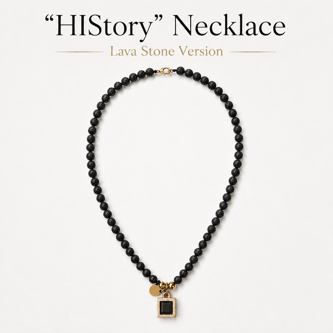 HIStory」ネックレス（ハンドメイドレプリカ） - 溶岩石バージョン
