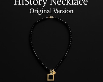 The “HIStory” Necklace (Handmade Replica) - Original Version - HIStory Era Inspired, Black Onyx & Brass Pendant