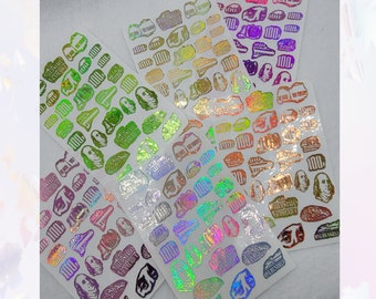 Hundred Dollar Bill Pieces Nail Stickers | Money Nail Art | Holographic Nail Art | Nail Sticker | Decal