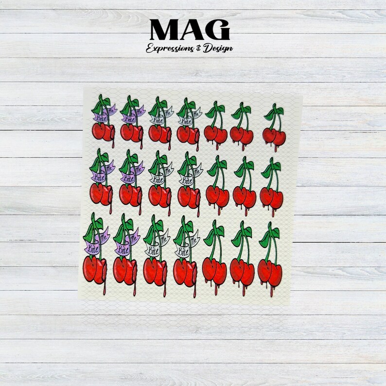 Airbrush Cherry Nail Decals Fruit Nail Art Summer Nail Art Etsy