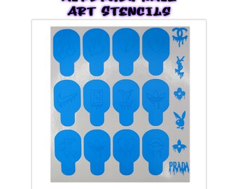 Airbrush Nail Stencils | Designer Nail Art | Nail Stencils | Nail Art