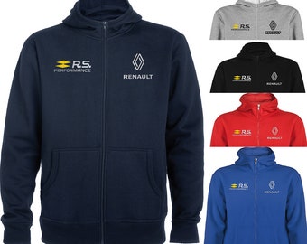 Renault Sport RS Sweat Hooded Fleece Jacket Polar Coat Veste Mantel Blouson Tuning Gift Hood Embroidered Apparel