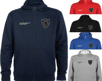 Veste polaire à capuche Peugeot Sport Sweat-shirt Manteau polaire Veste de cheminée Blouson Tuning Cadeau Vêtements brodés