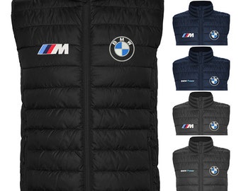 Logos brodés BMW M-Power Veste sans manches sans manches Veste sans manches Blouson Chaqueta Giacca Sport Idée cadeau