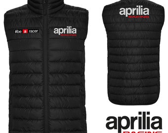 Aprilia Racing Sleeveless Vest Jacket Gilet Biker Motorbiker Motorbike Embroidered Apparel / Gift Idea