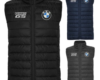 Logos bordados BMW R1250GS Chaleco sin mangas Chaqueta Gilet Veste Abrigo Blouson Chaqueta Giacca Motociclista Idea de regalo Cadeau R1250 GS