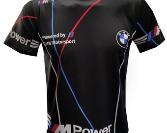 Logo BMW M-Power sulla maglietta Maglietta Camiseta MPower M Power Nurburgring Regali di Natale personalizzati Viaggi Tuning Racing Sport