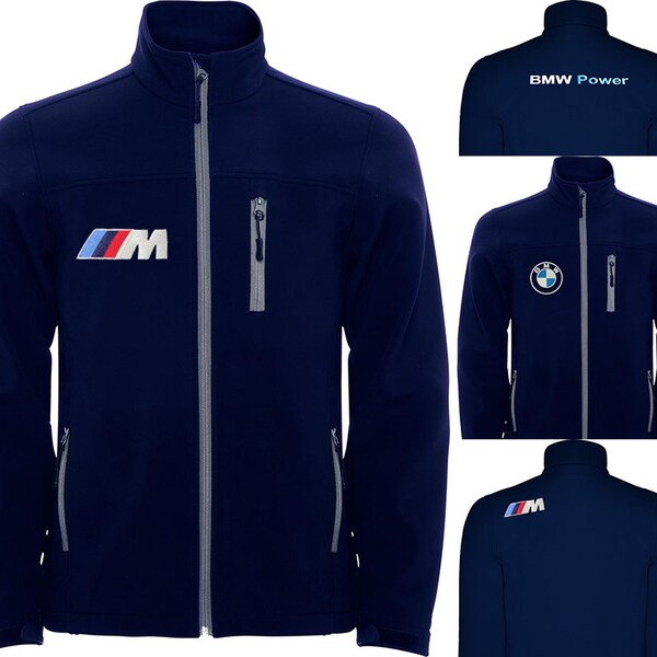 Logo brodé BMW M-Power on Softshell Veste Blouson Chaqueta Giacca Idée cadeau Cadeau Mpower BMWM