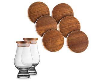 CairnCaps Glassware Lids (Dark Hardwood)