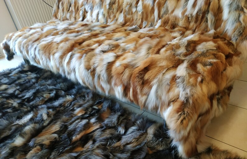 Luxury Canadian Red Fox Fur Blanket Throw 100 Real Red Fox Fur. Etsy
