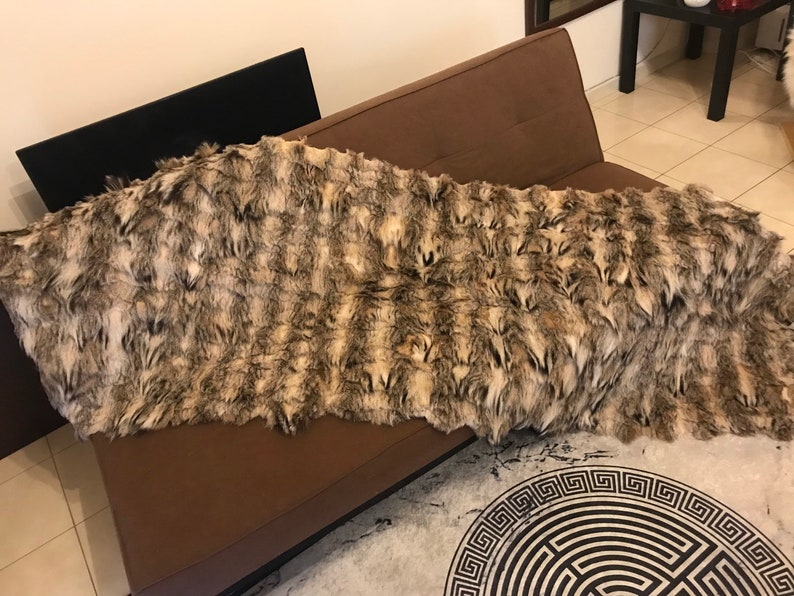 Lynx Fur Blanket Luxury Bedding Animal Hide Blanket Real Etsy