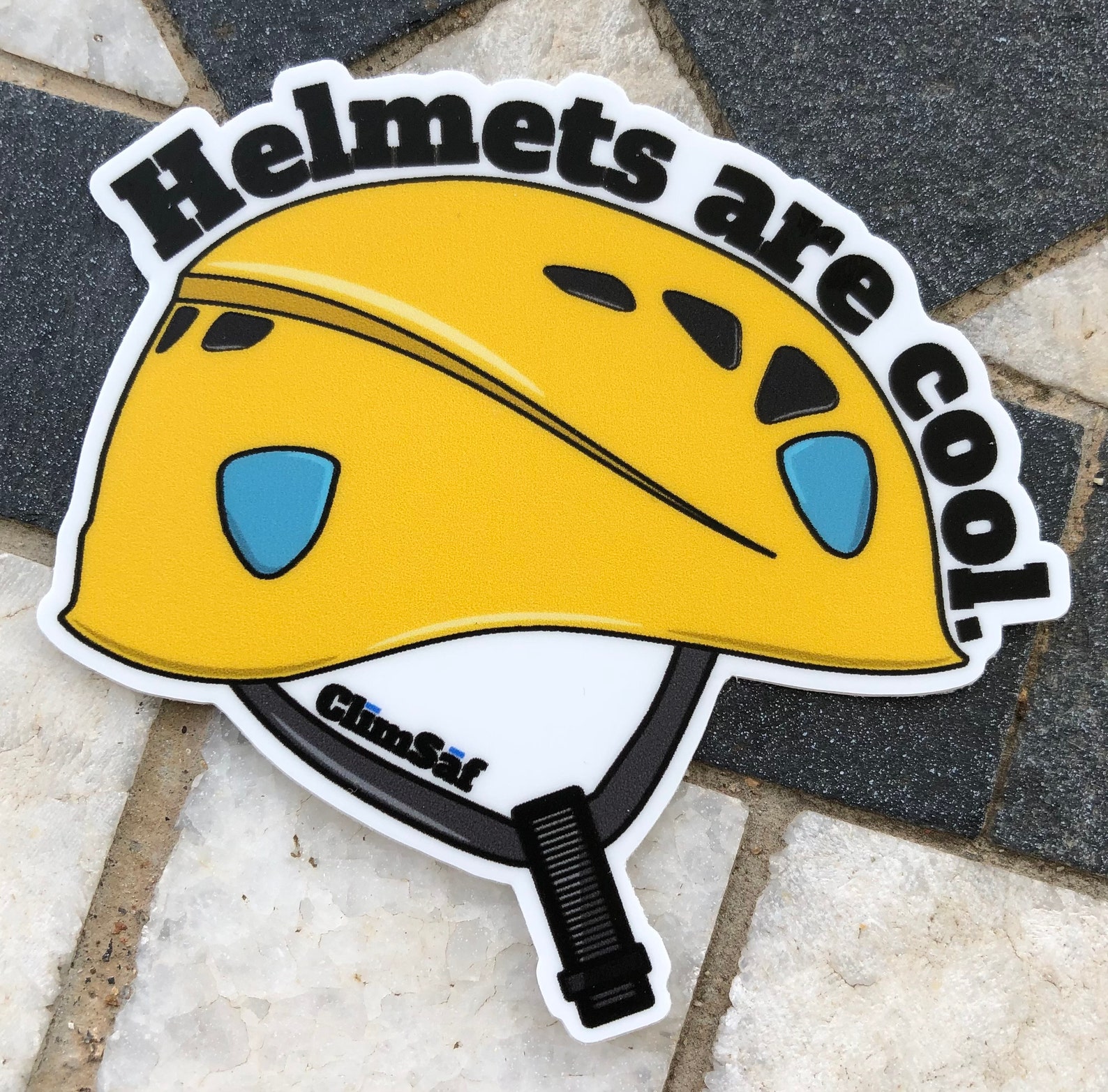 Helmets are Cool. Climbing sticker pack Etsy