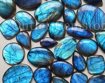 High Quality Blue Labradorite Wholesale Gemstone Wholesale Blue LABRADORITE CABOCHON LOT Lot Polished Labradorite Crystal Gemstone Bulk Sale