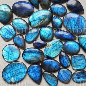 High Quality Blue Labradorite Wholesale Gemstone Wholesale Blue LABRADORITE CABOCHON LOT Lot Polished Labradorite Crystal Gemstone Bulk Sale