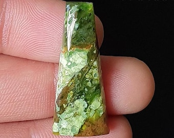 Polished Chrome Chalcedony Gemstone – Flat Back Loose Crystal