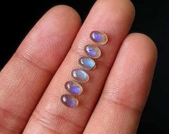 29 Pierres Précieuses Labradorite Bleue Flash Cabochon Ovale - 104,30 Carats - Naturel