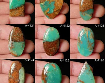 Natürlicher Chrysopras Edelstein - Chrysopras Cabochons - Beide Seite poliert - Flache Rückseite - Kristalle Für die Herstellung von DIY ART Craft Schmuck