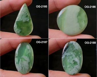 Natural Serpentine Gemstone - Serpentine Cabochon - Flat Back - Loose - Polished - Serpentine Crystal For Jewelry