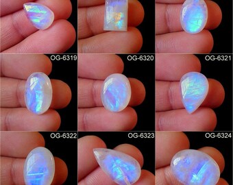 High Quality  Rainbow Moonstone - Bulk White Rainbow Cabs loose Smooth Polished - Rainbow Moonstone Crystal For DIY ART Craft Jewellery