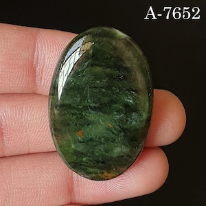Natural Chrome Chalcedony Gemstone - Cabochon - Loose - Polished - Flat Back - Crystal For Making Jewelry A-7652 38x25mm. 57Ct
