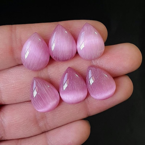 Pietra rosa Monalisa, cabochon a forma di pera (18 x 13 mm.)