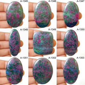 Natural Ruby Kyanite Gemstone - Ruby Kyanite Cabochon - Flat Back - Loose - Polished - Ruby Kyanite For Making DIY Art Craft Jewellery