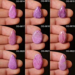 Natural Stichtite Gemstone - Wholesale Stichtite Cabochon - Polished - Flat back - Loose - For Making DIY Art Craft Jewellery