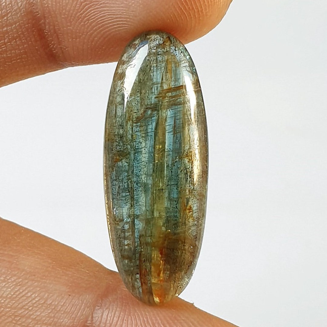 Green Blue Kyanite Gemstone Kyanite Cabochon Loose Kyanite Pear Shape