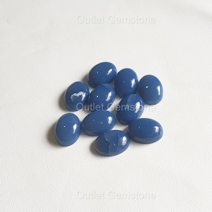 Natural Blue Opal Oval Cabs Flat Back Calibrated Wholesale Oval Shape Cabochons Gemstones, All Sizes Available