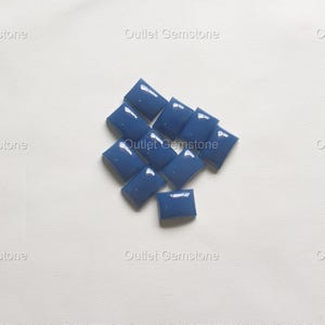 Natural Blue Opal Rectangle Cabs Flat Back Calibrated Wholesale Rectangle Shape Cabochons Gemstones, All Sizes Available
