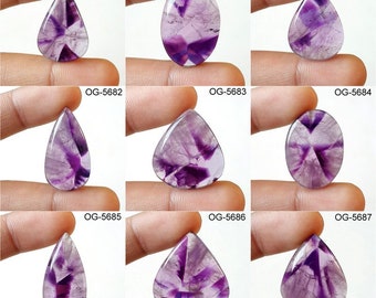 Natural Star Amethyst Gemstone - High Quality - Wholesale Amethyst Cabochon - Flat Back - Polished - Amethyst Crystal for Jewellery
