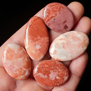 Alluring Red Jasper Gemstone - Red Jasper Cabochon - Loose Jasper - Flat Back - Polished - Crystal For making Jewelry