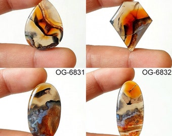 Naturally Montana Agate - Wholesale Montana Agate Cabochon - Loose - Polished - Flat back - Agate For DIY ART Craft Jewellery