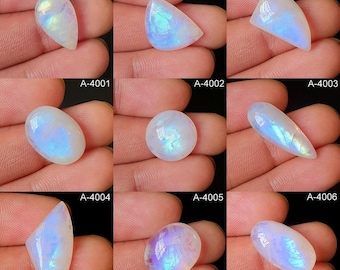 Rainbow Moonstone Cabochon – Loose Gemstone, DIY Jewelry Making