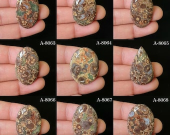 Exquisite Polished Crocodile Jasper Cabochon – Flat Back Gemstone