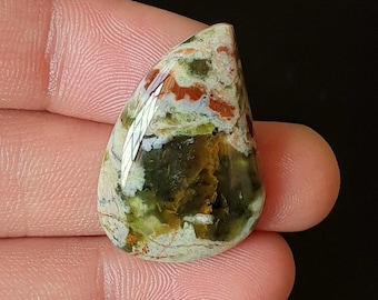 Natural Chrome Chalcedony Gemstone - Cabochon - Loose - Polished - Flat Back - Crystal For Making Jewelry