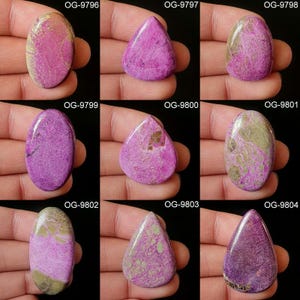 Natural Stichtite Gemstone - Wholesale Stichtite Cabochon - Polished - Flat back - Loose - For Making DIY Art Craft Jewellery
